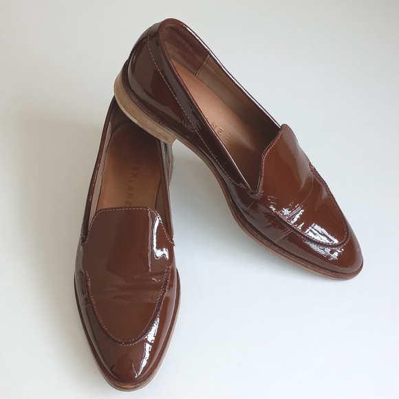 Everlane Shoes - Everlane Brown Patent Leather Loafers